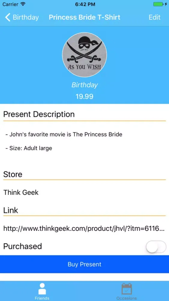 Screenshot di Present: Gift Tracking Made Easy