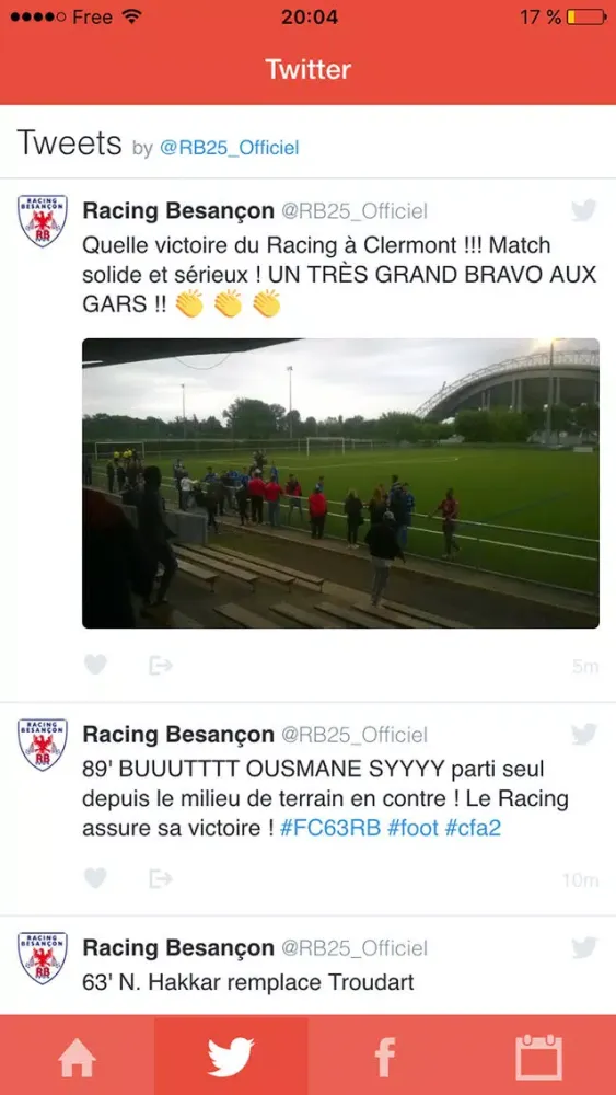 Tangkapan skrin Racing Besançon