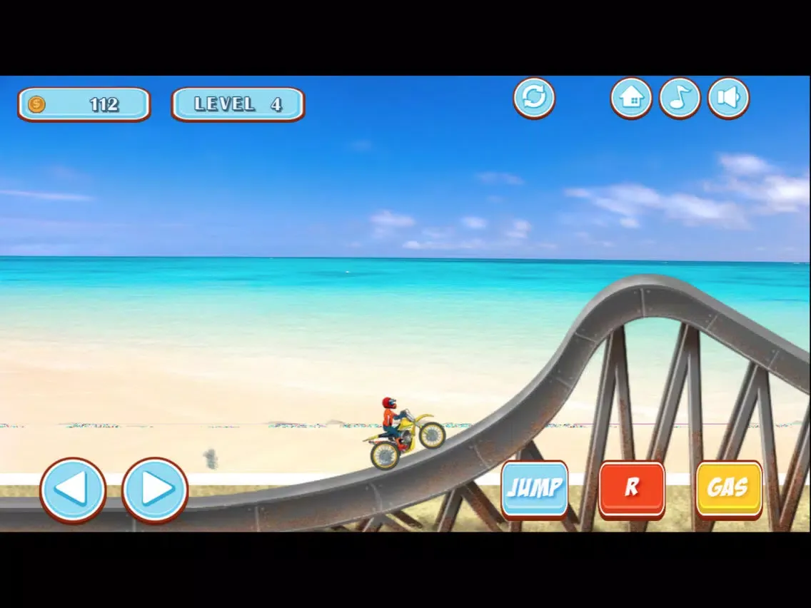 特技摩托骑手-海边的摩托特技表演 iPad  Screenshots