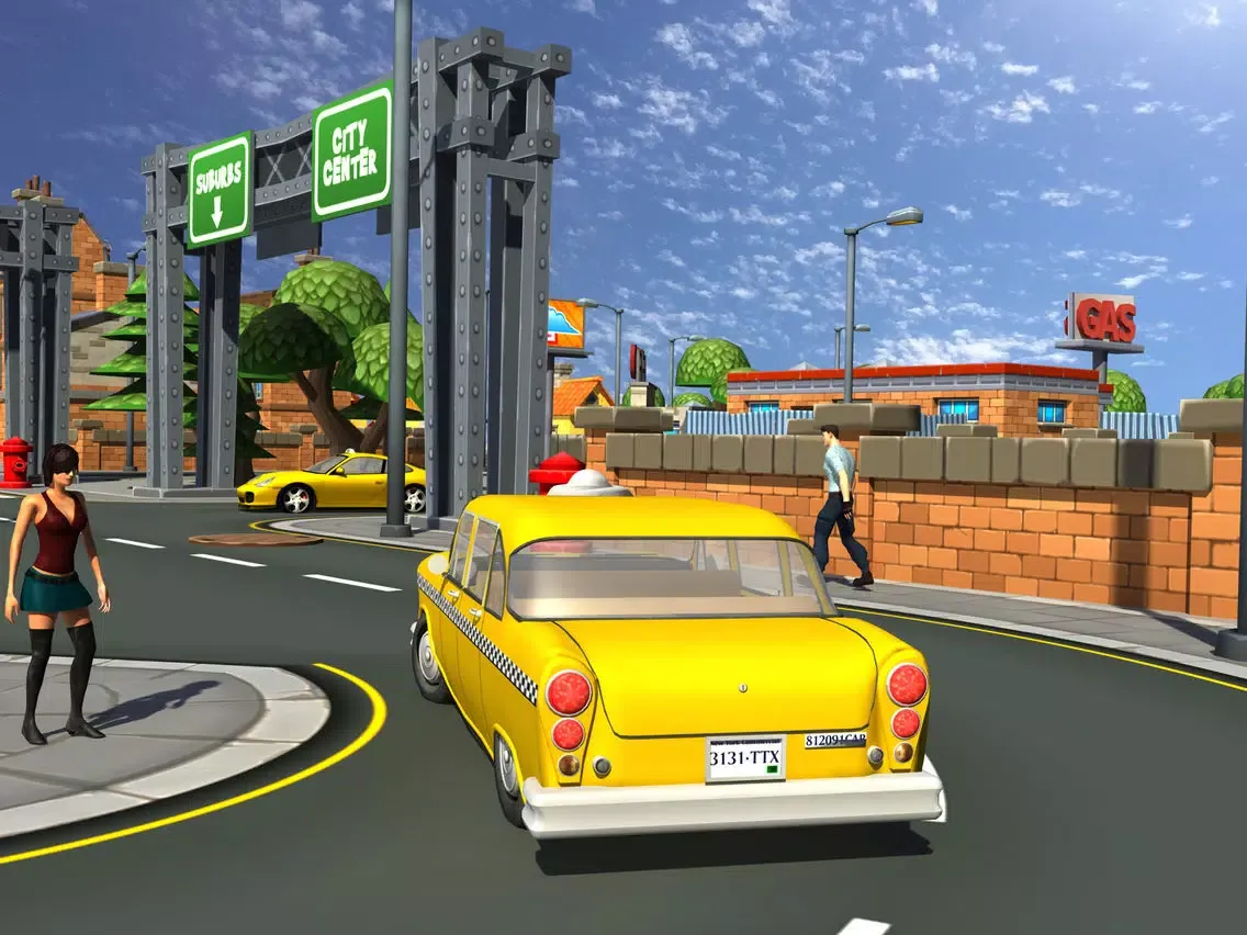 Capturas de pantalla de 3d Taxi car driver Parking simulator free games iPad 