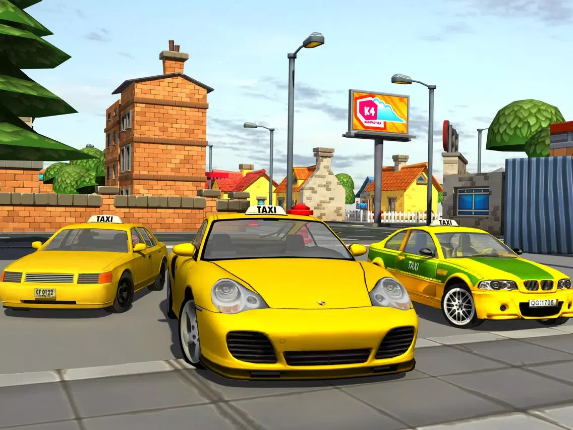Capturas de pantalla de 3d Taxi car driver Parking simulator free games iPad 