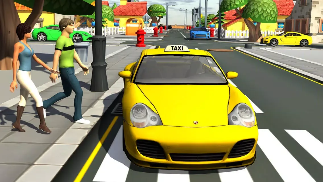Capturas de pantalla de 3d Taxi car driver Parking simulator free games