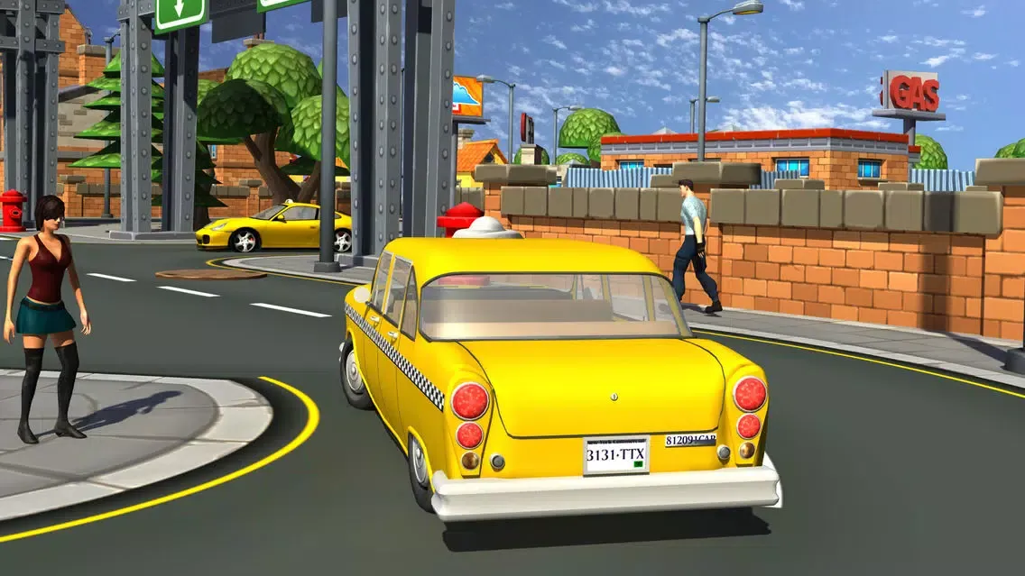 Capturas de pantalla de 3d Taxi car driver Parking simulator free games