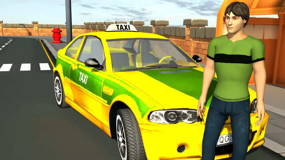 Capturas de pantalla de 3d Taxi car driver Parking simulator free games
