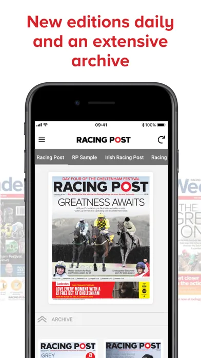 Zrzuty ekranu Racing Post Newspaper