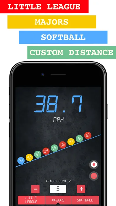 Capturas de pantalla de Baseball Pitch Speed Radar Gun
