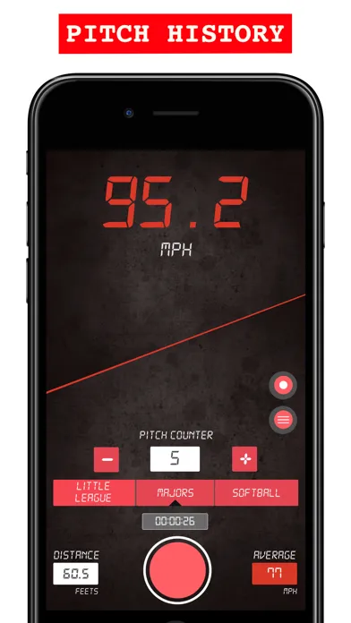 Capturas de pantalla de Baseball Pitch Speed Radar Gun