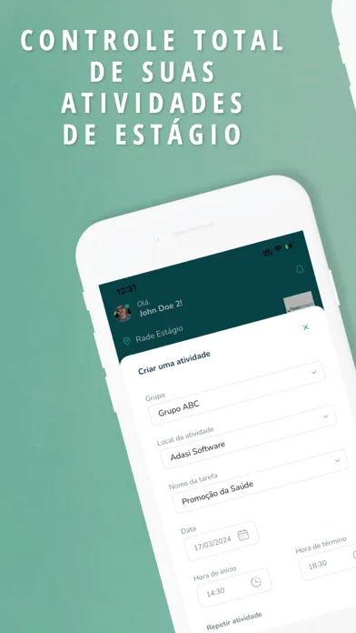 Ảnh chụp màn hình của RADE Estágio