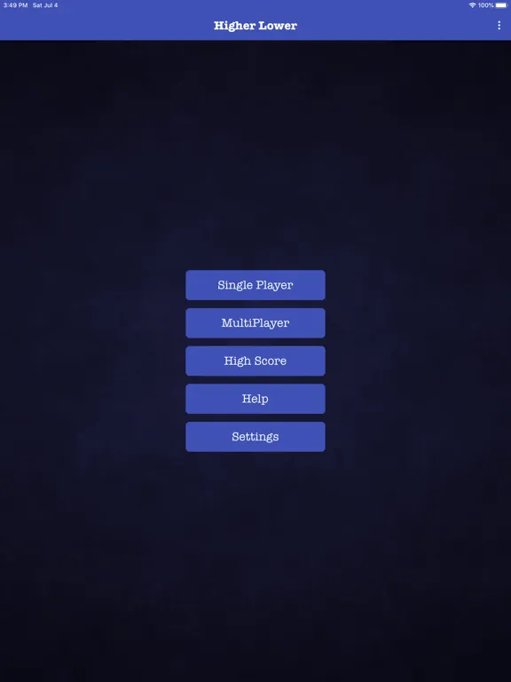 Higher Lower Card Game iPad  سکرین شاٹس