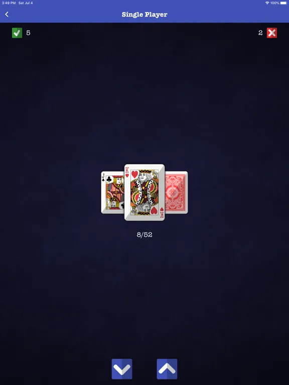 Higher Lower Card Game iPad  سکرین شاٹس