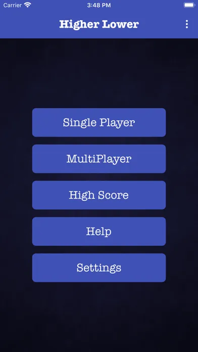 Higher Lower Card Game سکرین شاٹس