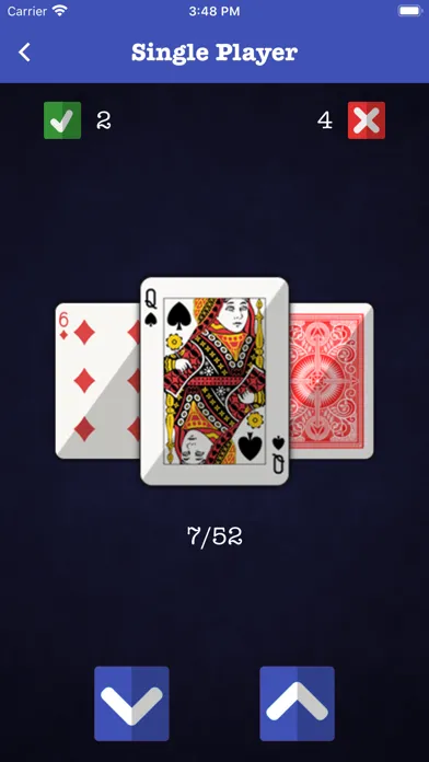 Higher Lower Card Game سکرین شاٹس