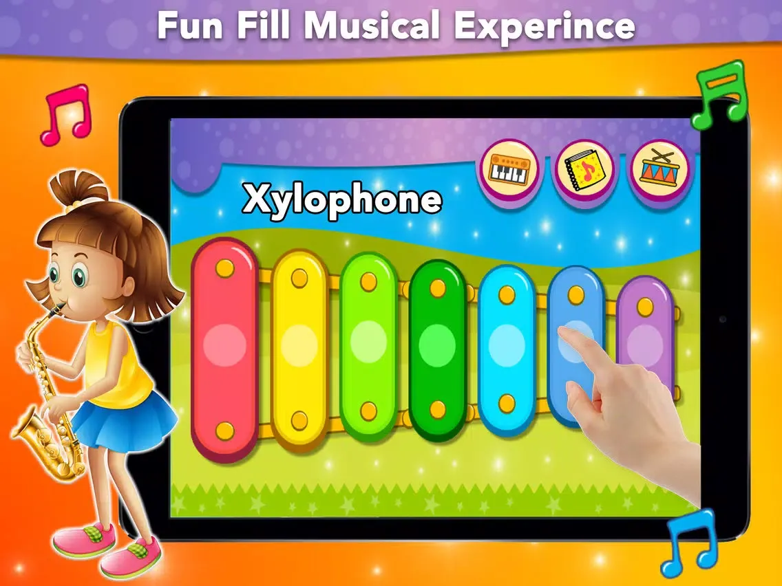 تصاویر Kids Music Instruments With Rhymes - Fun For Kids iPad 