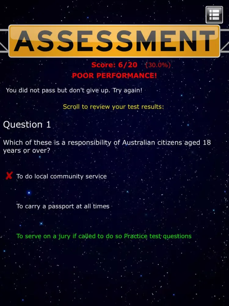 Скриншоты Australia Citizenship Test Lite iPad 