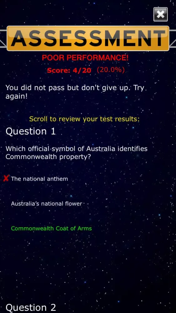 Скриншоты Australia Citizenship Test Lite