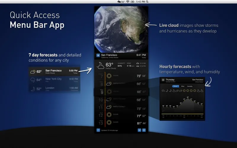 Tangkapan layar Living Earth - Weather & Clock