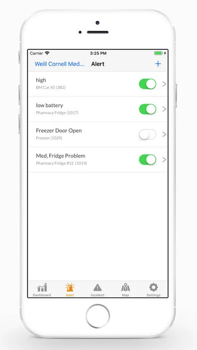 Screenshot di Thinghub Monitoring