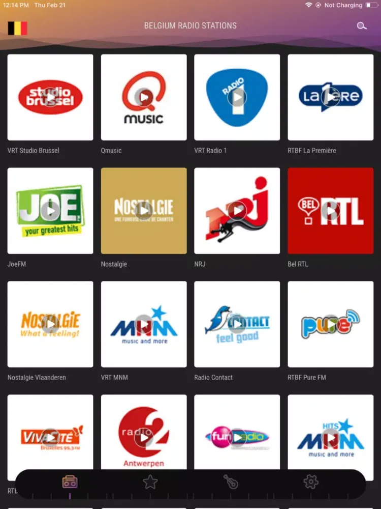 Radio Belgium - Live FM Player iPad  Ekran Görüntüleri