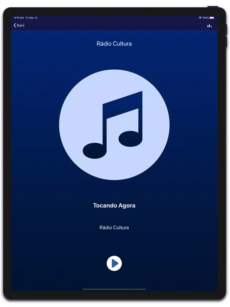 Capturas de pantalla de Rádio Cultura FM 97.3 iPad 