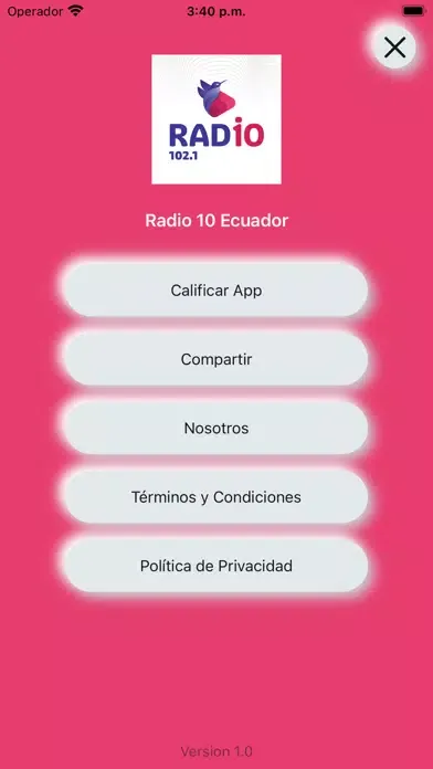Capturas de pantalla de Radio 10 Ecuador