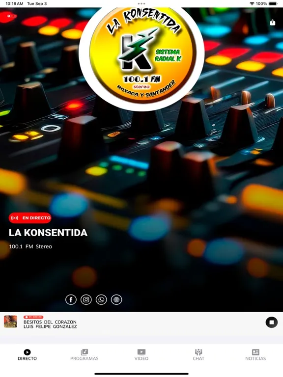 La Konsentida 100.1 FM iPad 应用截图