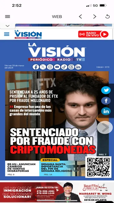 Capturas de pantalla de La Vision Radio
