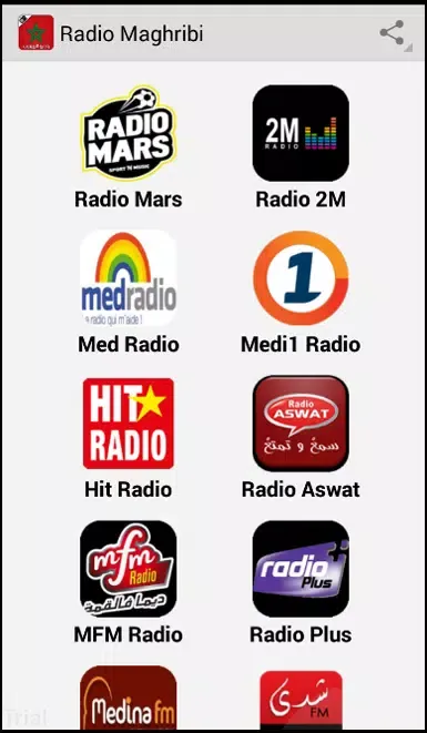 Tangkapan layar Radio Maghribi