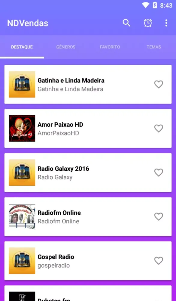 Capturas de tela do NDVENDAS