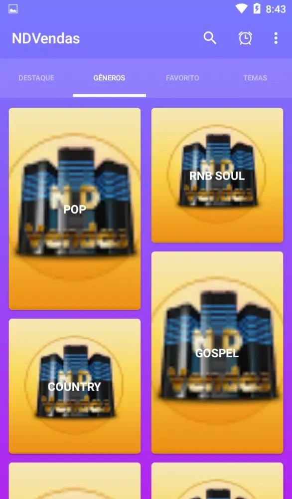 Capturas de tela do NDVENDAS