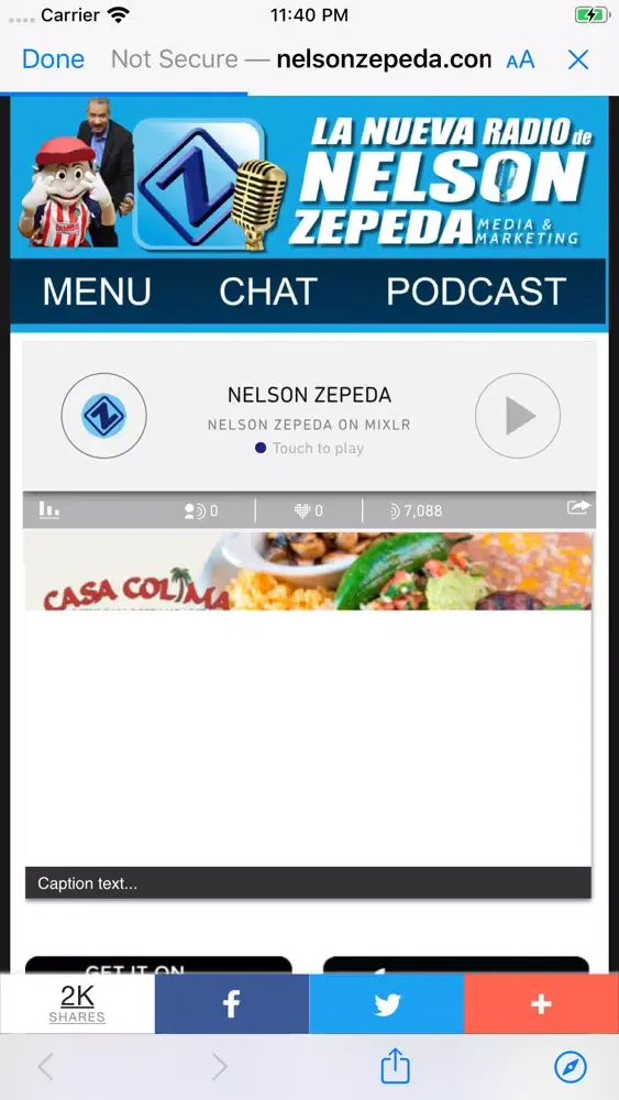 Nelson Zepeda Radio Screenshots