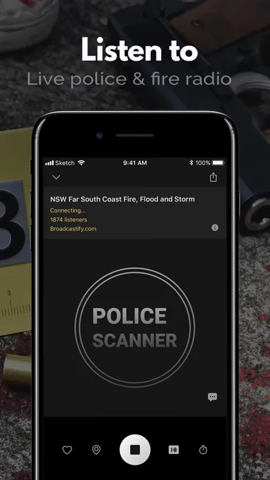 Captures d'écran de Police Scanner: Fire Radio