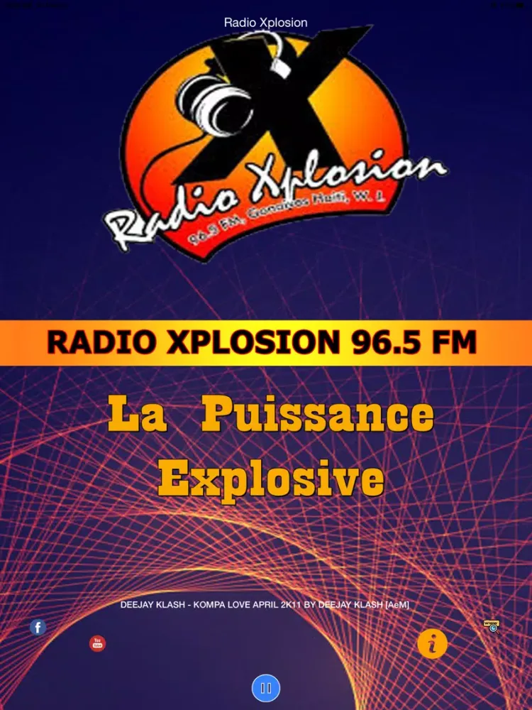 Tangkapan layar Radio Xplosion iPad 