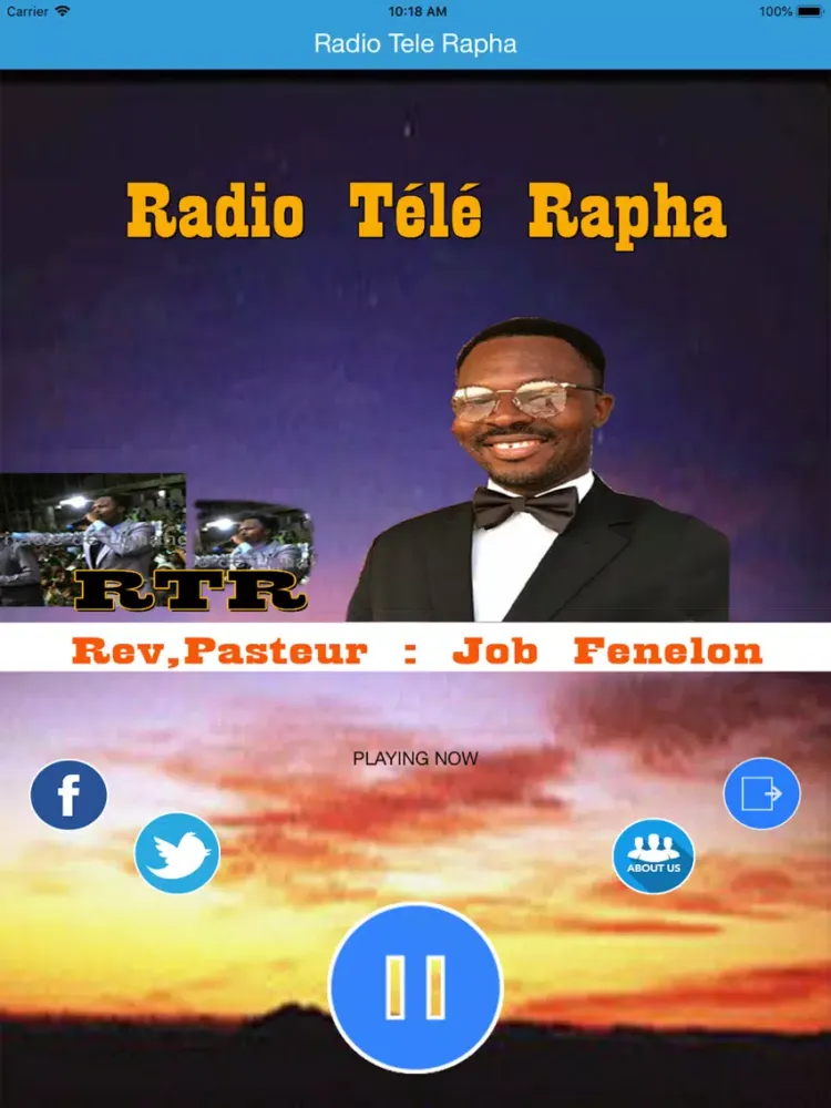 Tangkapan skrin Radio Tele Rapha iPad 
