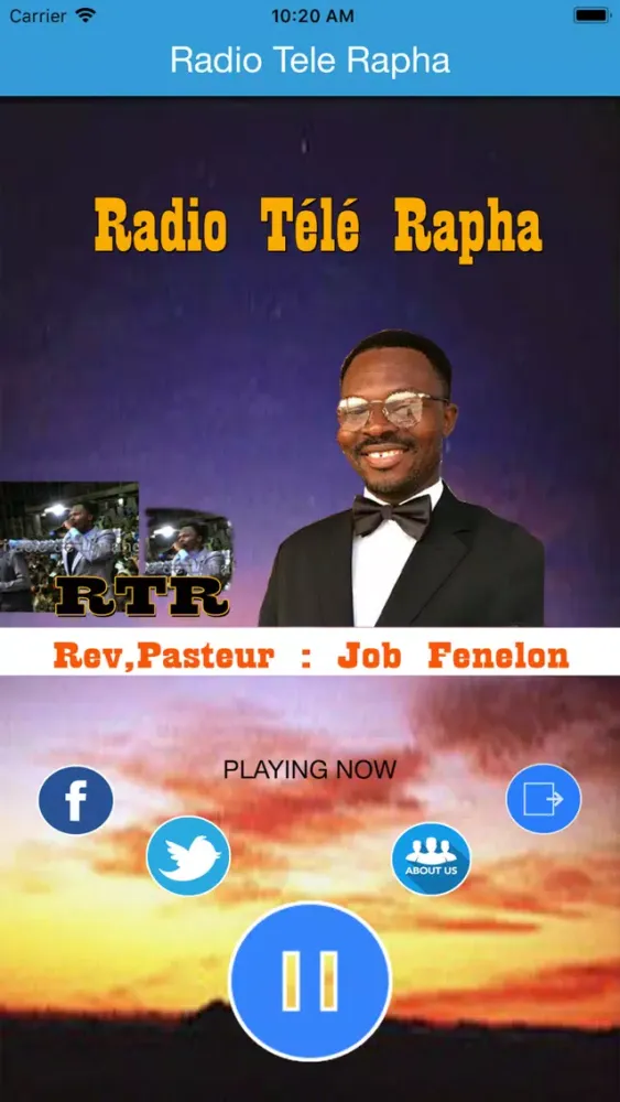 Tangkapan skrin Radio Tele Rapha