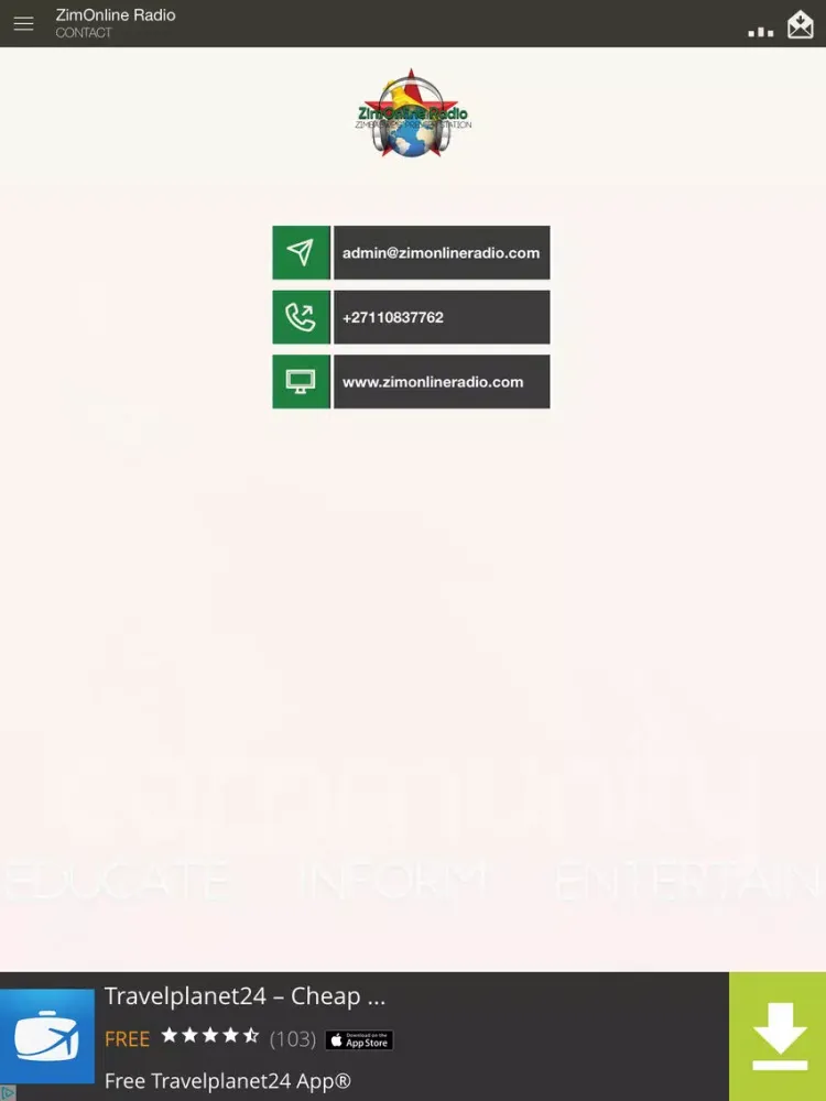 ZimOnline Radio iPad  سکرین شاٹس