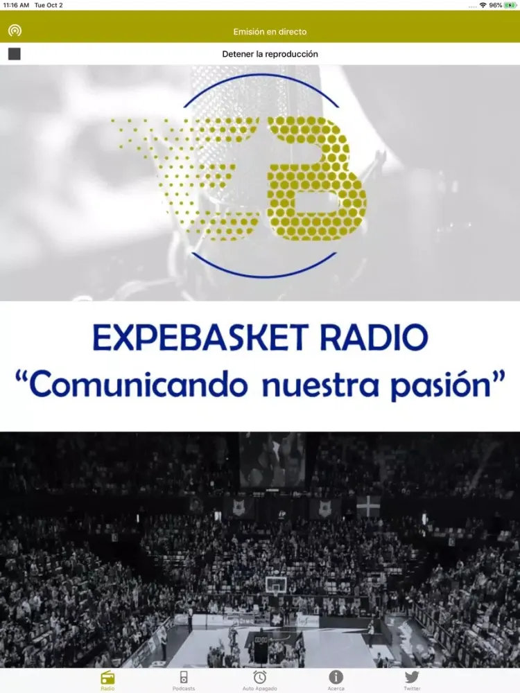 EXPEBASKET RADIO ON LINE iPad 应用截图