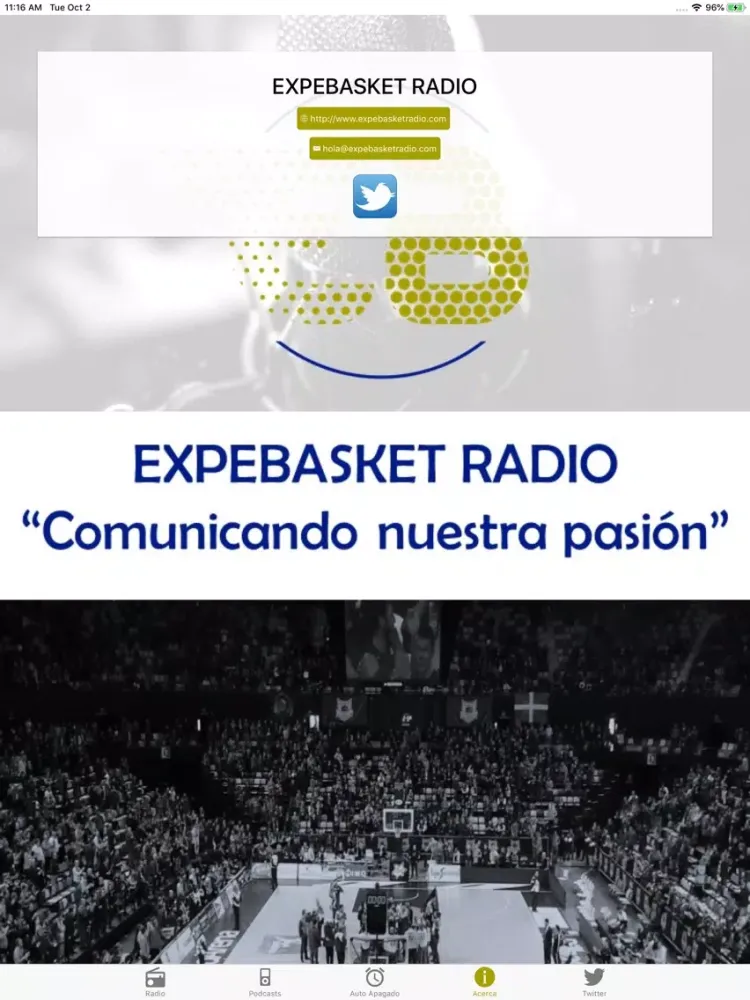 EXPEBASKET RADIO ON LINE iPad 应用截图
