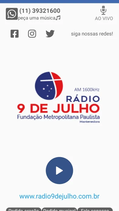 Radio 9 de Julho スクリーンショット