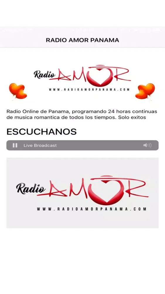 Captures d'écran de RADIO AMOR PANAMA