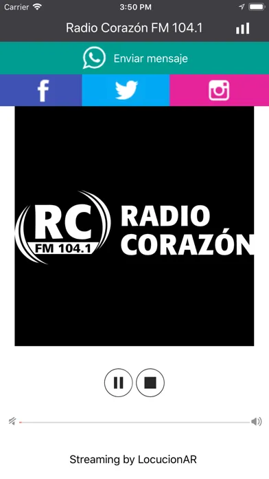 Captures d'écran de Radio Corazón FM 104.1