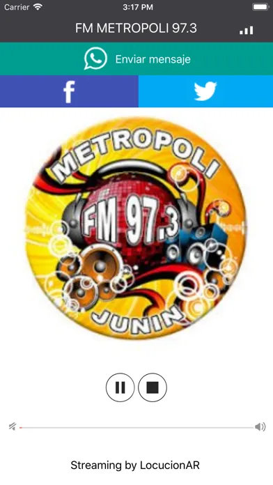 Capturas de tela do FM METROPOLI 97.3