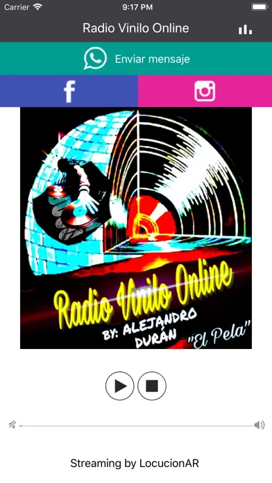 Tangkapan skrin Radio Vinilo Online