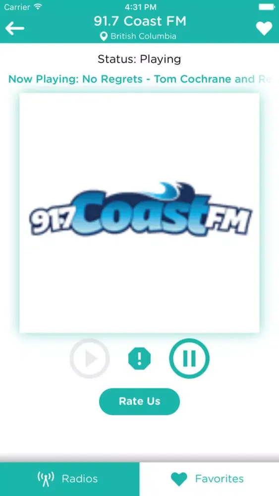 Canada Radios: Listen live canadian stations radio, news AM & FM online スクリーンショット