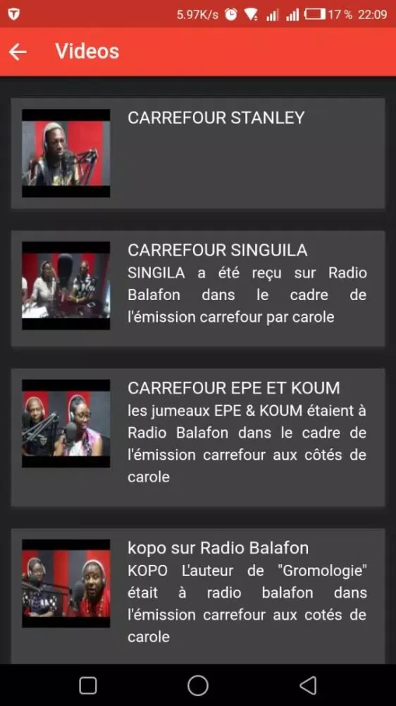 Radio Balafon Ekran Görüntüleri