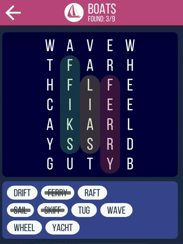 Capturas de tela do Dark Word iPad 