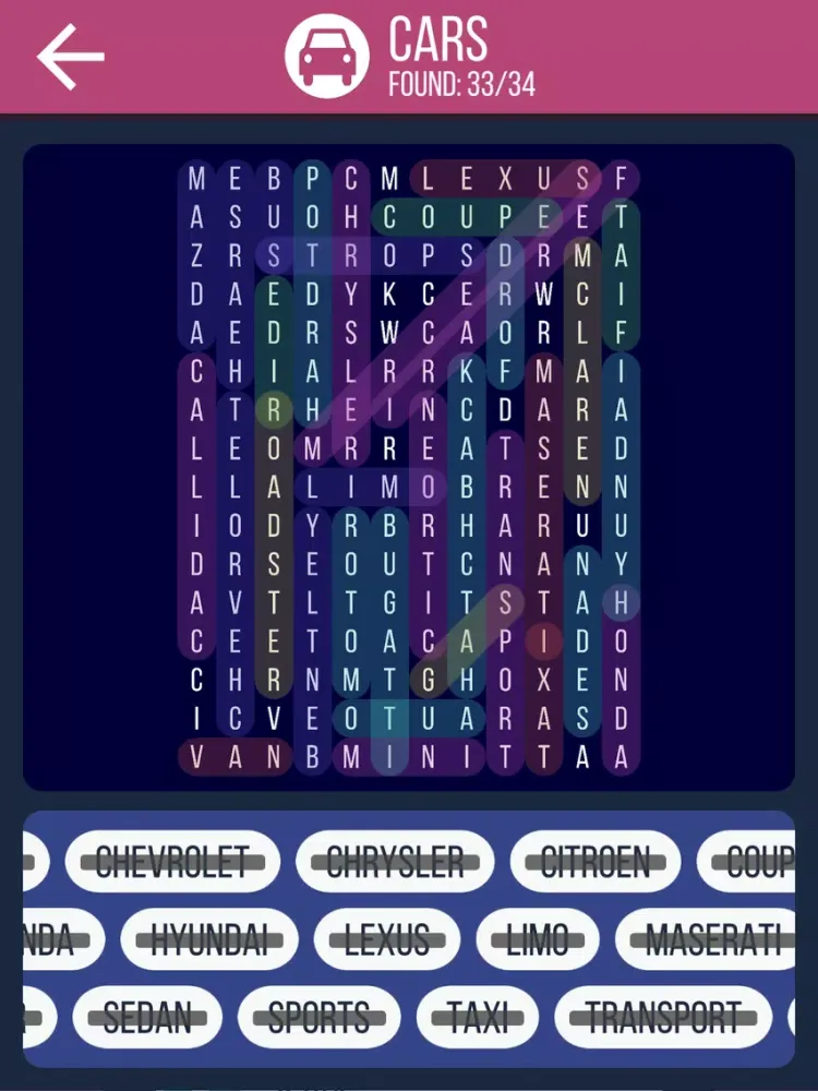 Capturas de tela do Dark Word iPad 
