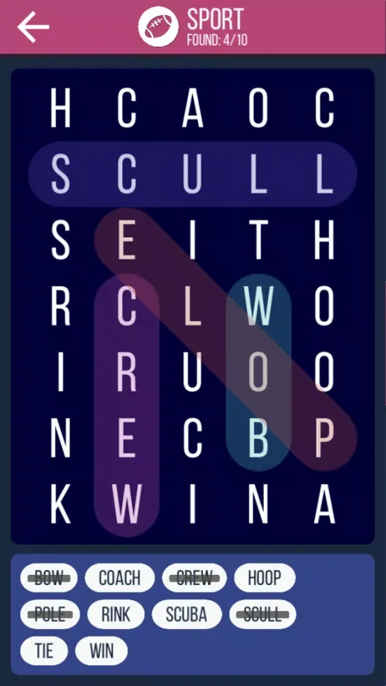 Capturas de tela do Dark Word