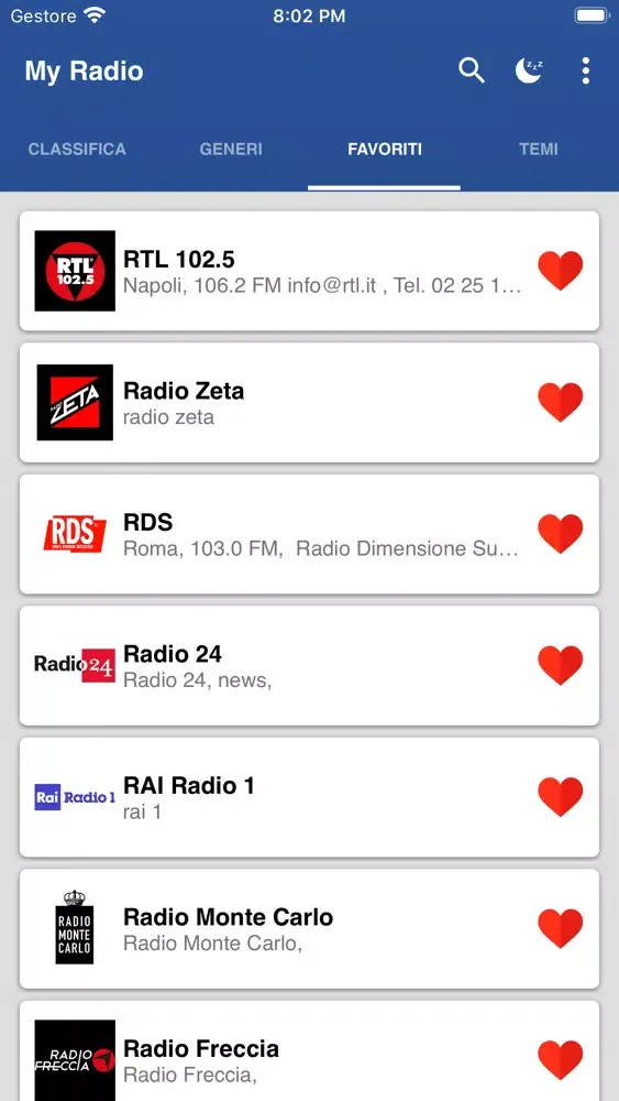 Ảnh chụp màn hình của My Radio - Radio Italia