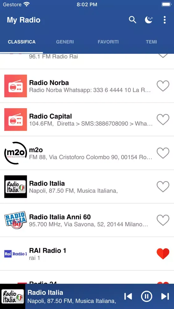 Ảnh chụp màn hình của My Radio - Radio Italia