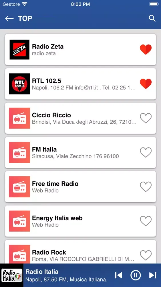 Ảnh chụp màn hình của My Radio - Radio Italia